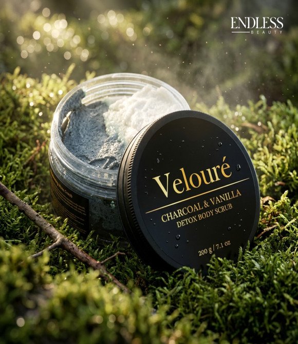 VeloureCharcoal & Vanilla Polishing Body Scrub