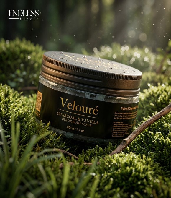 VeloureCharcoal & Vanilla Polishing Body Scrub